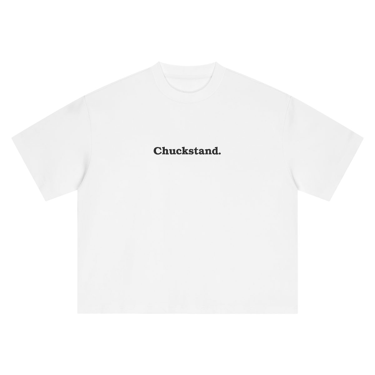 Boxy Embroidered Chuckstand Design.