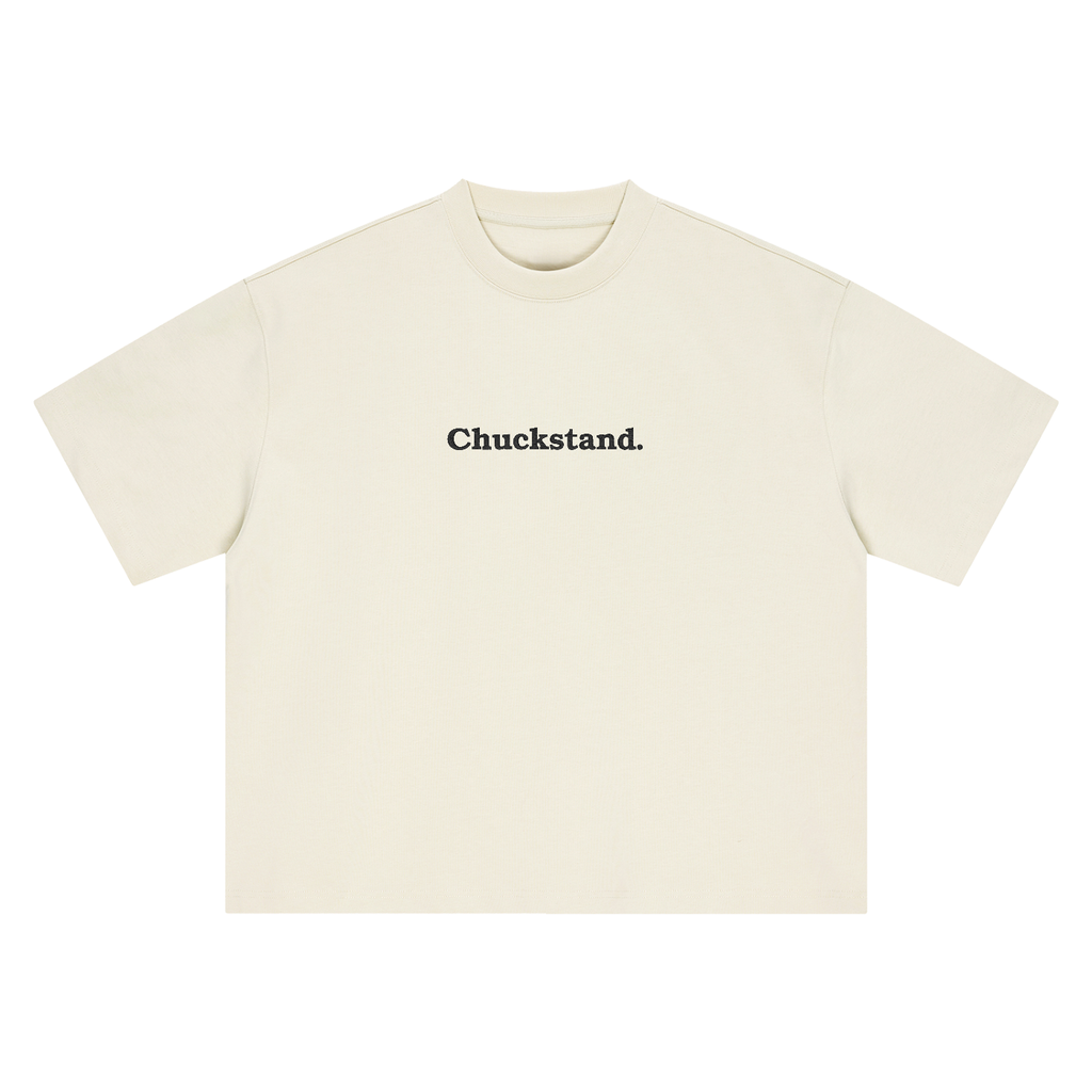 Boxy Embroidered Chuckstand Design.
