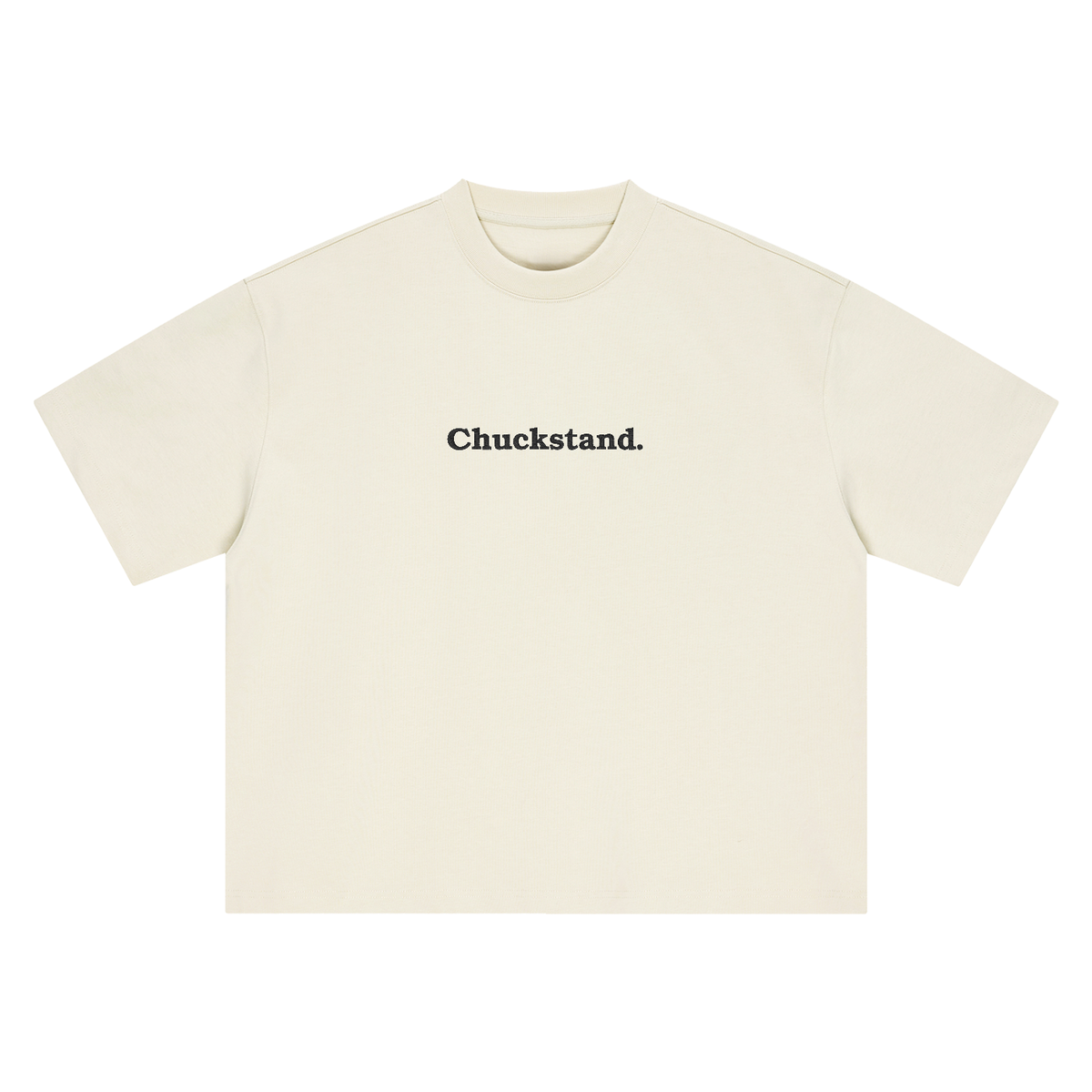 Boxy Embroidered Chuckstand Design.